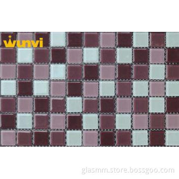 Stadium Graceful Coloured Seashell Glass Mosaic Tiles With